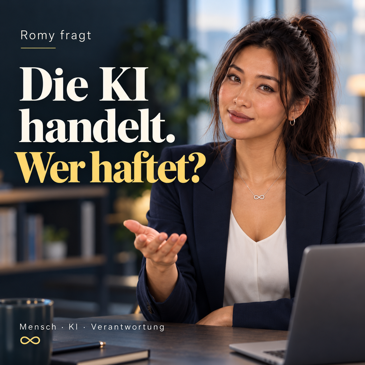 Romy fragt: Die KI handelt. Wer haftet?